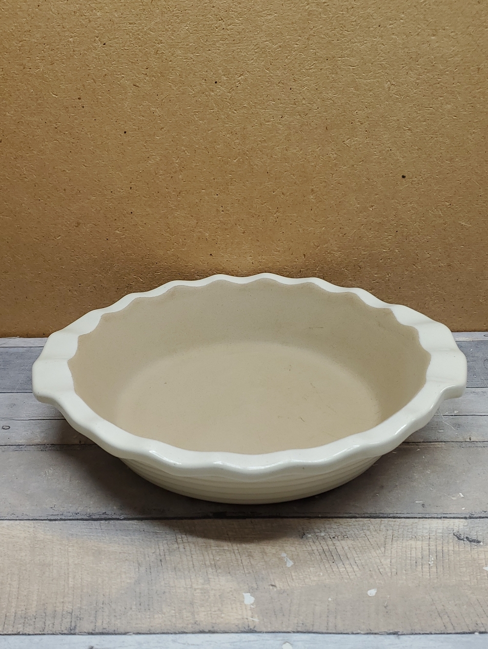 Pampered Chef Pie Plate Pan 9 Inch Fluted Deep Dish Stoneware 1000